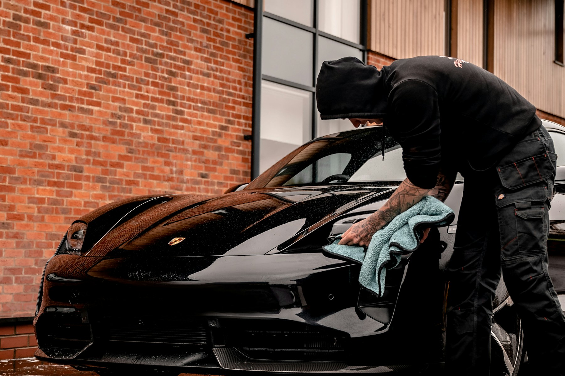 Representative image of a freshly detailed vehicle exterior and wheel
